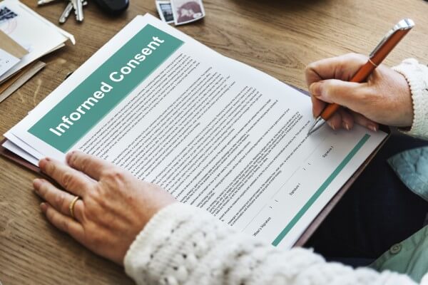 informed consent contract and hypnotherapy