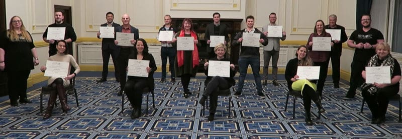 Hypnotherapy Diploma Students, with their certificates