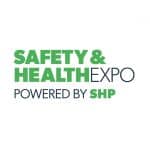 The Safety and Health Expo logo with green and black letters.