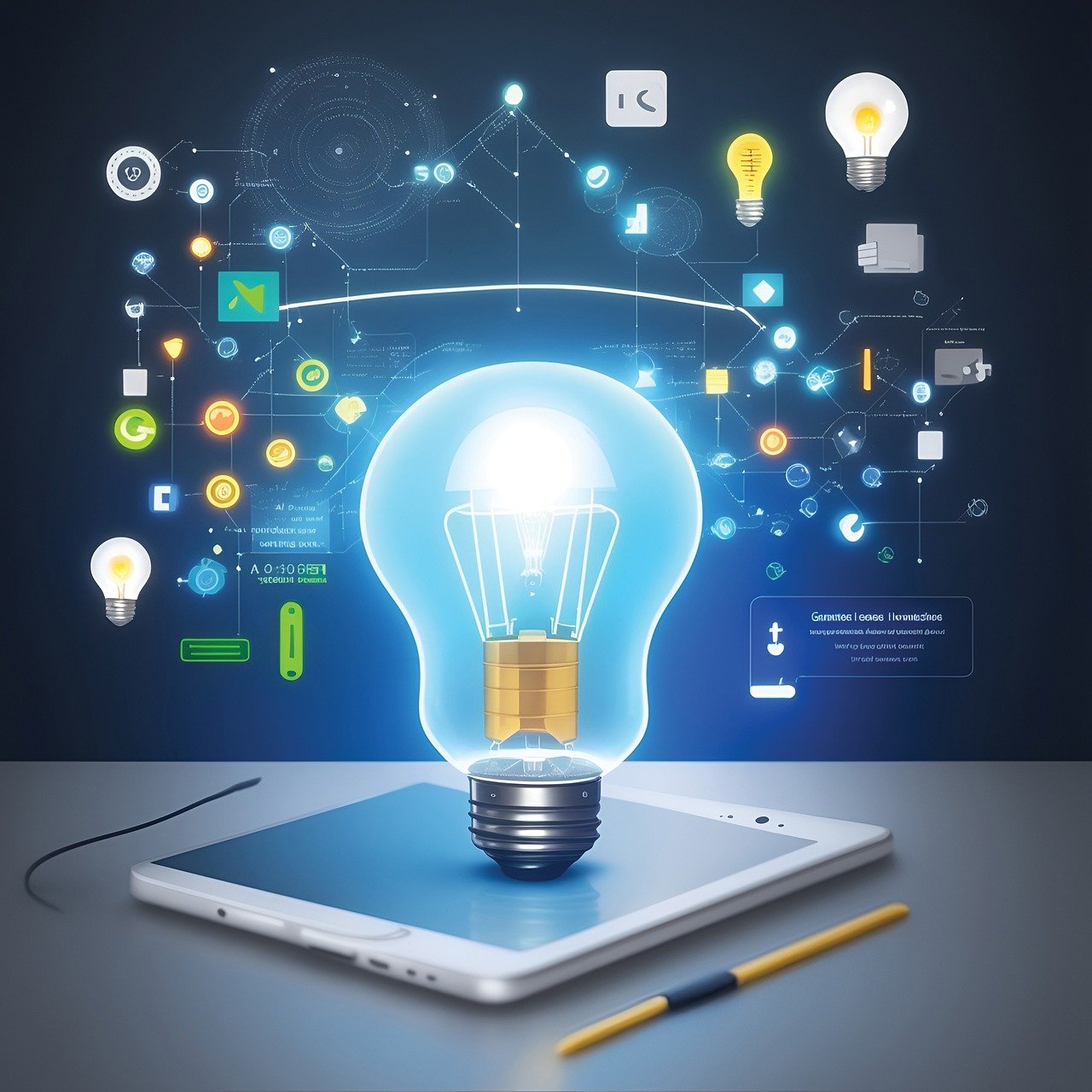 Lightbulb on tablet - Blog best hypnotherapy course London