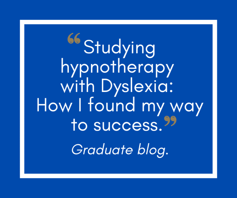 studying hypnotherapy with dyslexia