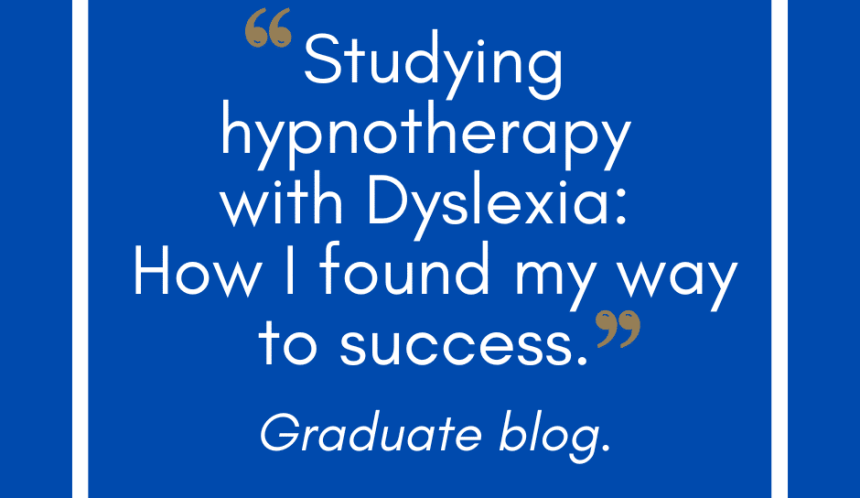 studying hypnotherapy with dyslexia